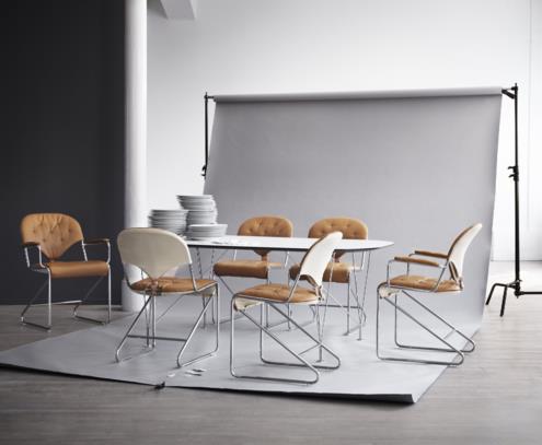 Sillón Sam cromado naturale camel